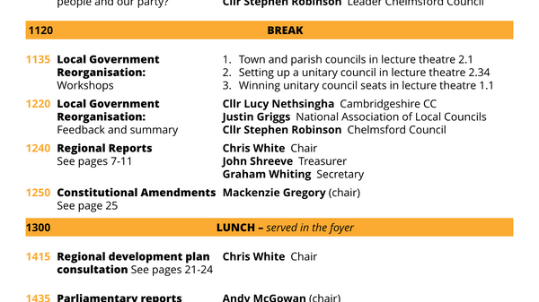 Image of main auditorium schedule