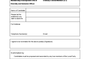 Harpenden and Berkhamsted nomination form