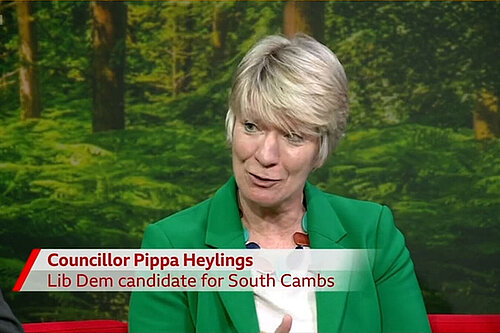 Pippa Heylings on BBC Politics East Anglia